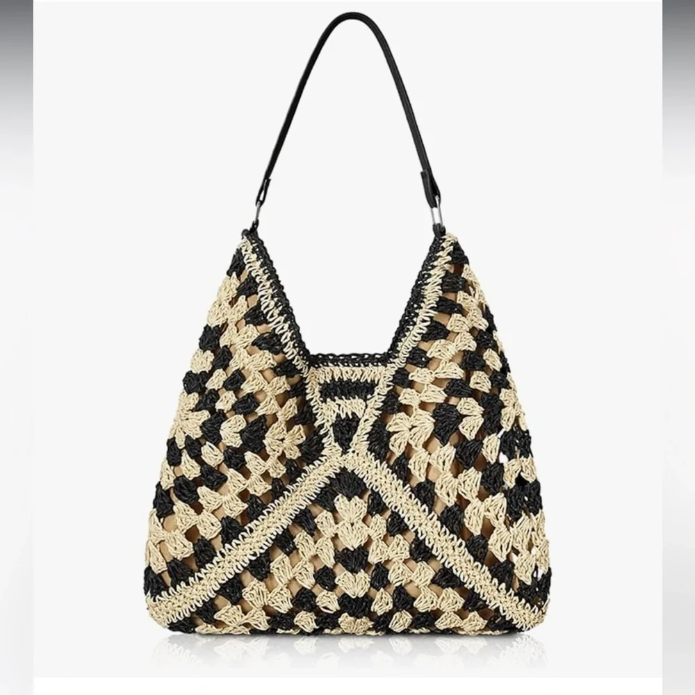 🆕 Beach Tote bag Summer Beach Bag for Women Aesthetic Mesh Tote Bag